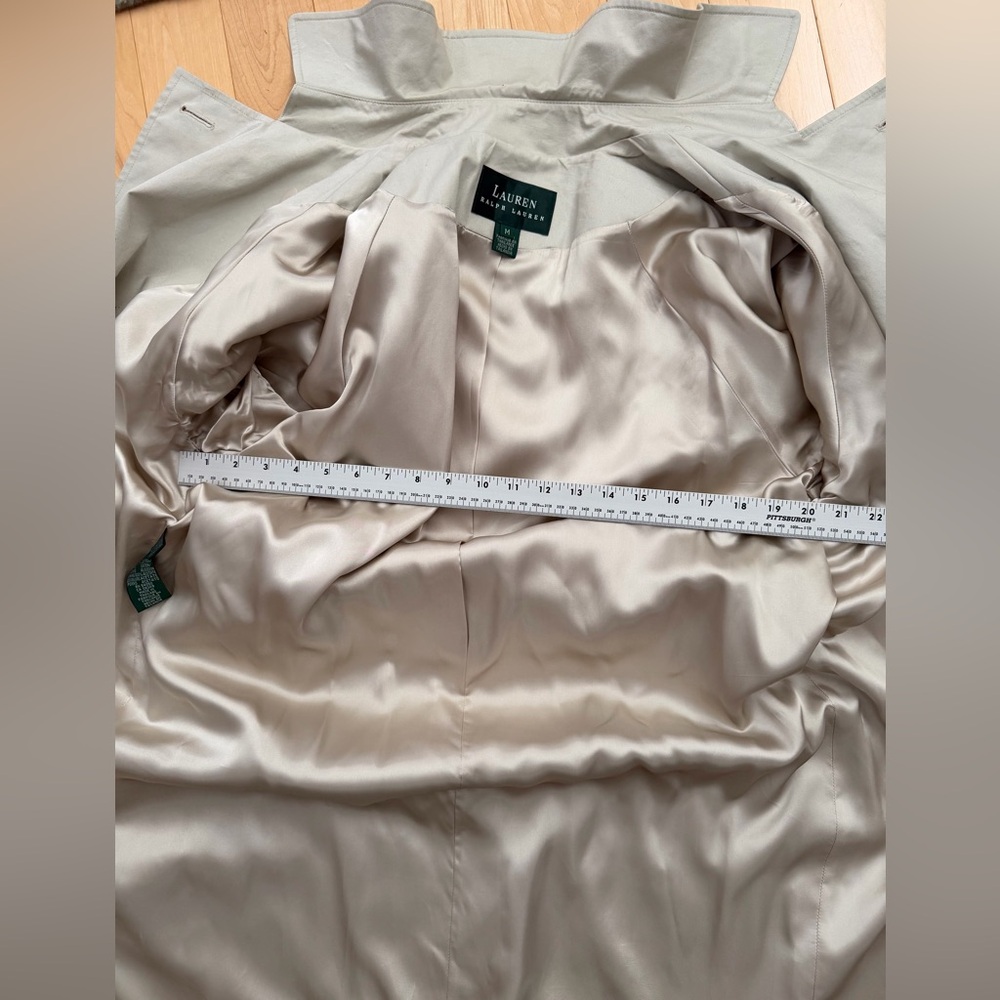 Women’s Lauren FULL LENGTH Ralph Lauren Trench Coat 🧥 size Medium in EUC - Picture 11 of 12